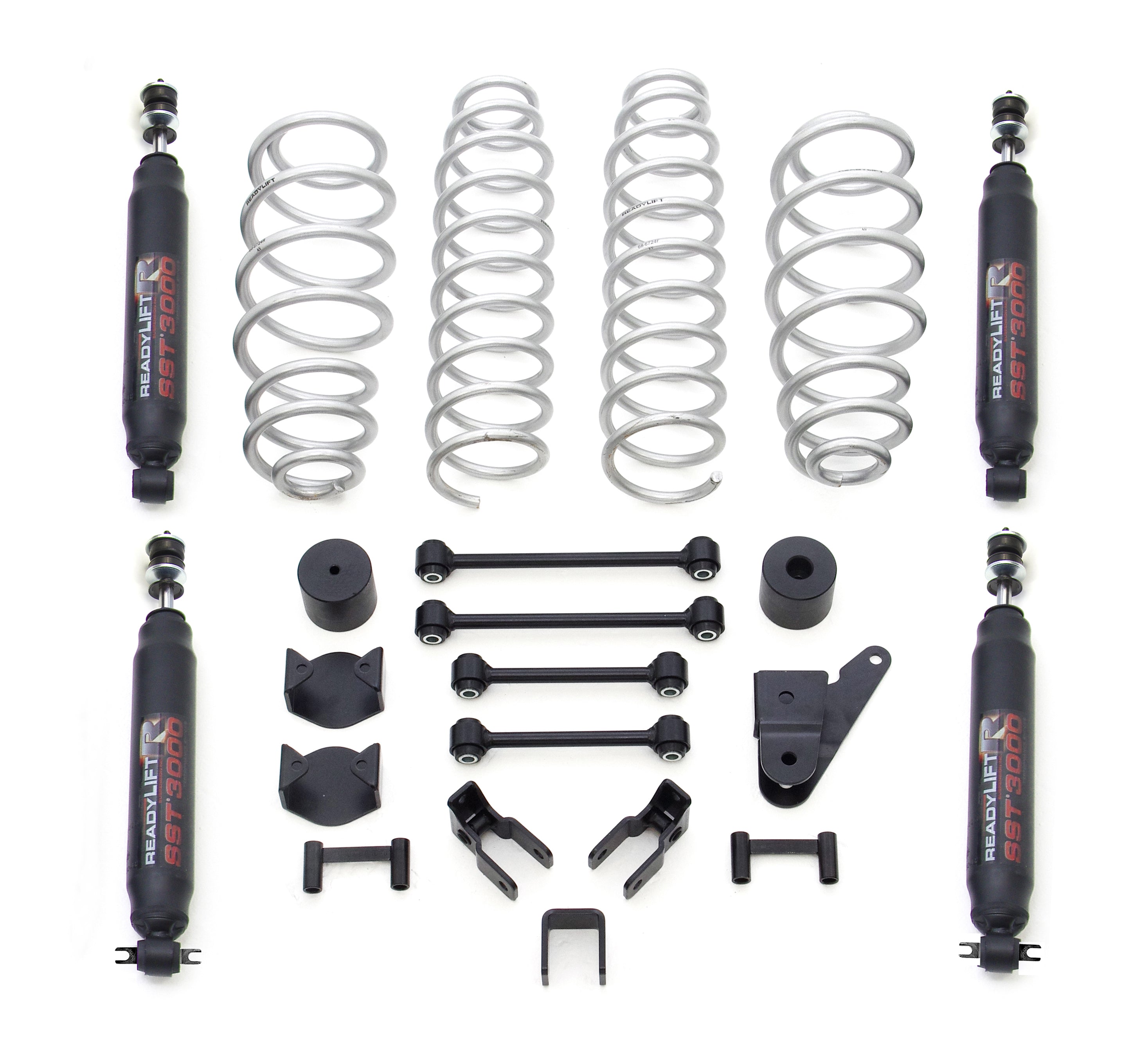 ReadyLIFT 2007-2017 Jeep JK 4'' SST Coil Spring Lift Kit With SST3000 Shocks - Apollo Off-Road