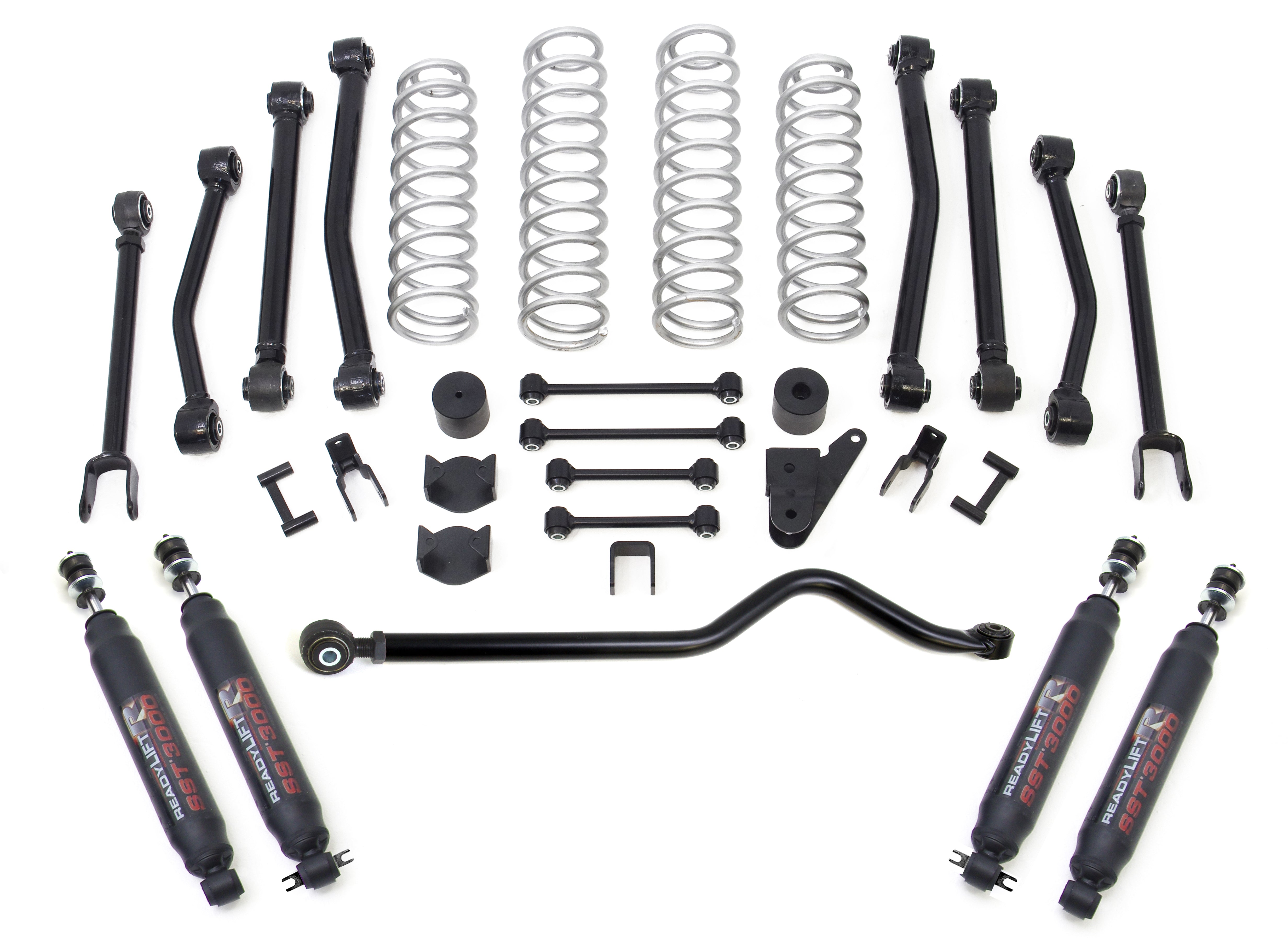 ReadyLIFT 2007-2017 Jeep JK 4'? Terrain Flex 8-Arm Lift Kit With SST3000 Shocks - Apollo Off-Road