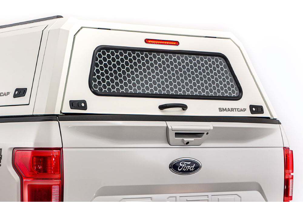 Rear Window Security Screen, Full-Size EVO, EVOa, and EVOc Applications, SmartCap Fits Caps w/Serial Number's ending in NA - Apollo Off-Road