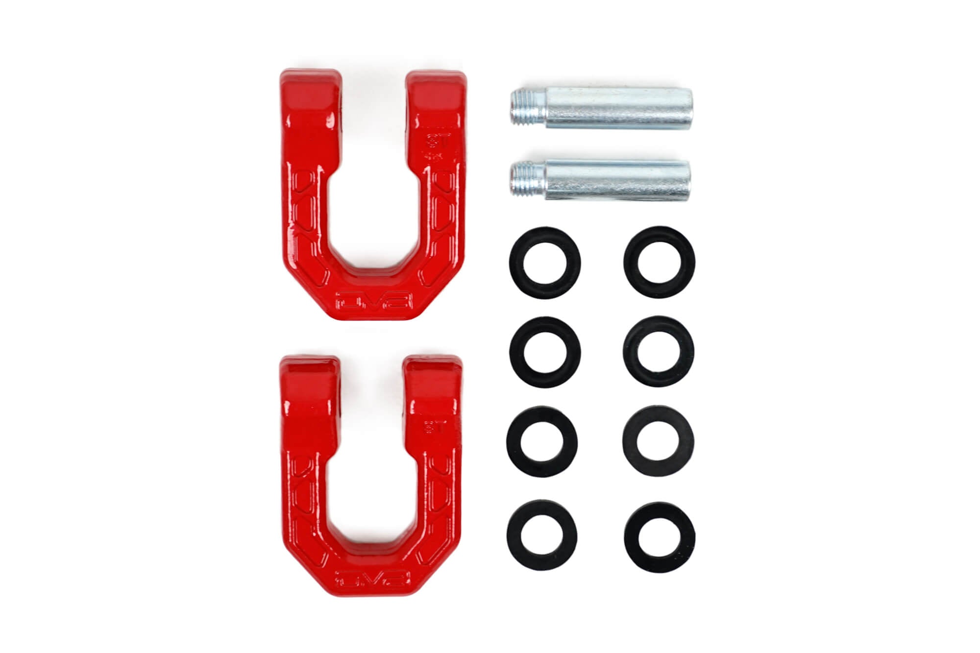 Red DV8 Elite Series D-Rings (Pair) - Apollo Off-Road