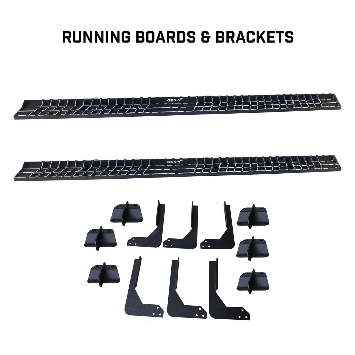 GEN-Y Hitch Running Board Brackets Only - Fits Ram 1500 (2019-2024) Crew Cab - RS & CS (Does not fit Ram Classic)
