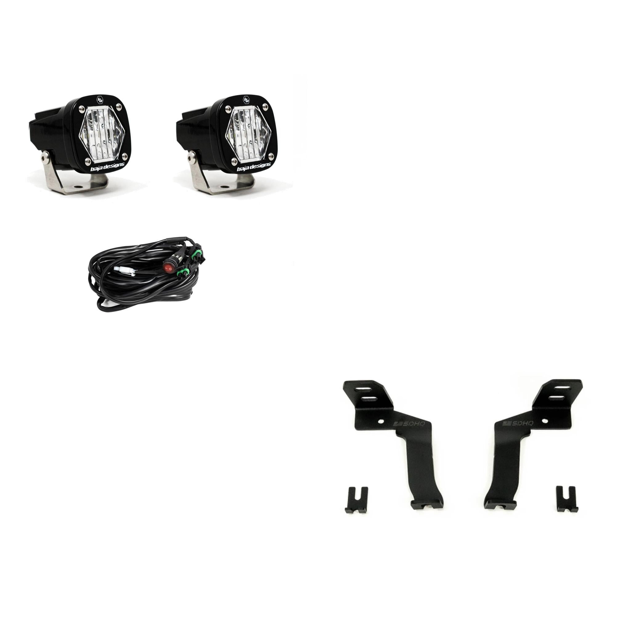 Baja Designs A-Pillar Light Kit for 2021+ F-150 & Raptor w/SDHQ Brackets