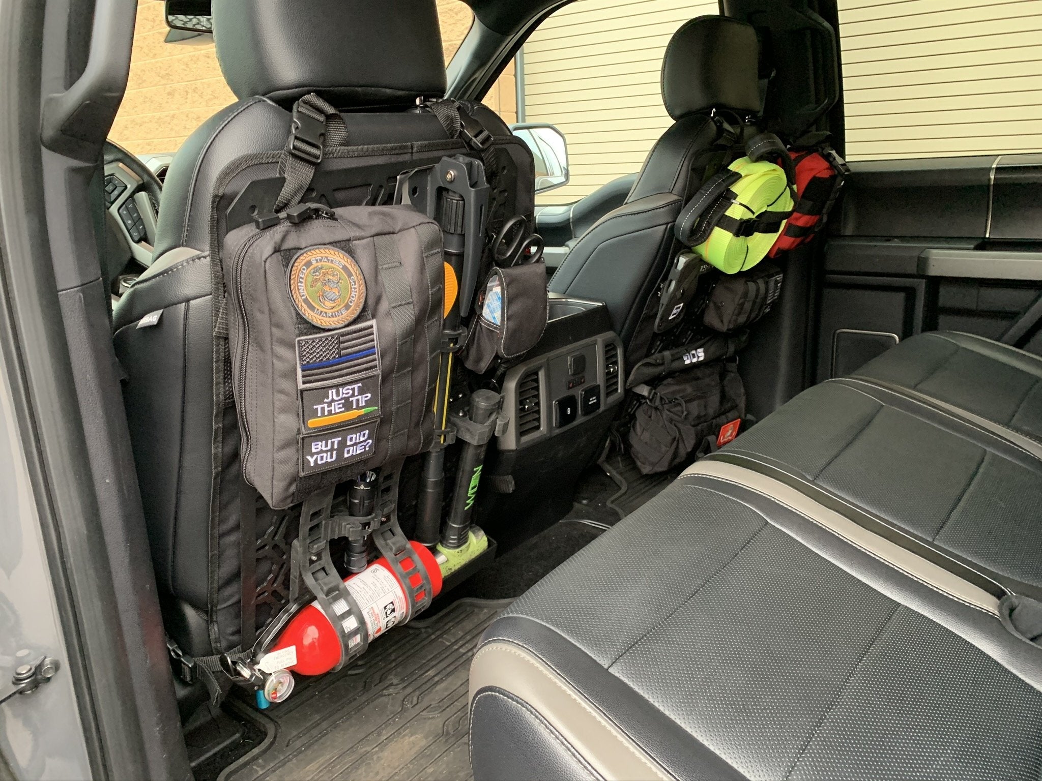 Foutz Motorsports Off-Road Seat Back Panel Kit with Shovel - Hammer - Fire Extinguisher