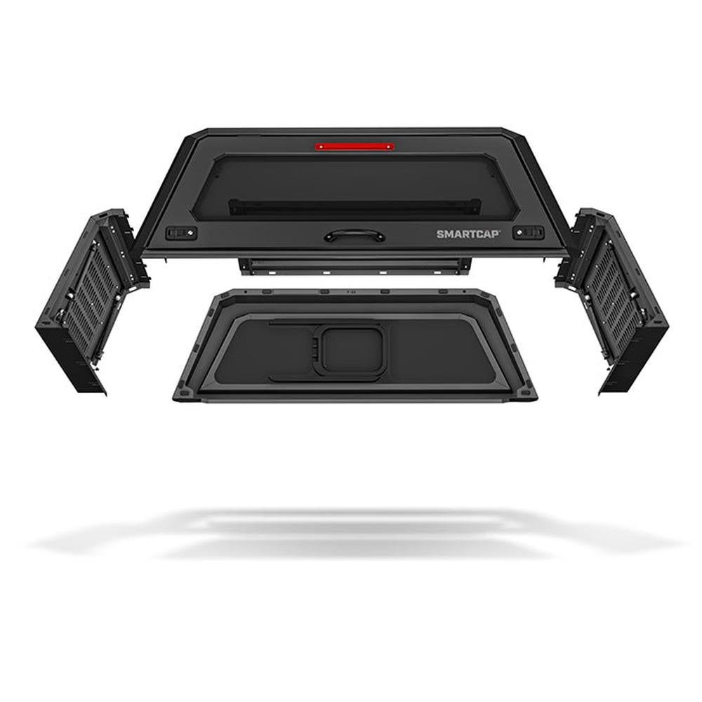 Silverado/Sierra Truck Bed Cap SmartCap EVOa Adventure Matte Black For 19-24 Chevrolet Silverado/Sierra 1500 5.8 Foot Short Bed - Apollo Off-Road
