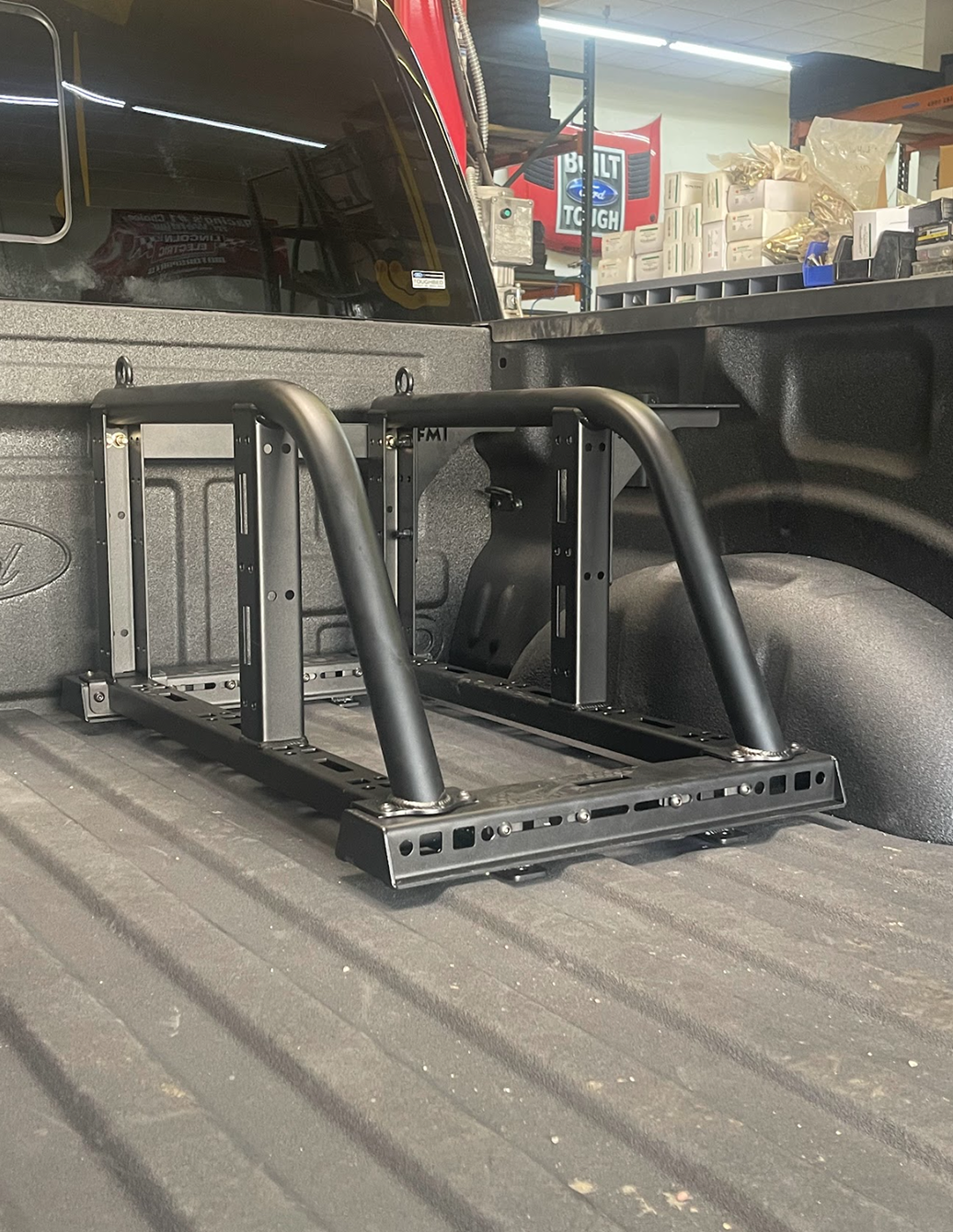 Foutz Motorsports Single Tire Carrier Quick Release Modular Bed Organizer