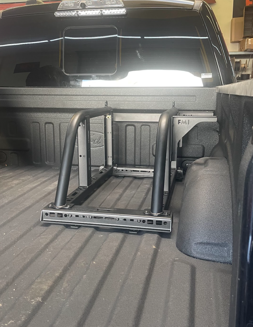Foutz Motorsports Single Tire Carrier Quick Release Modular Bed Organizer
