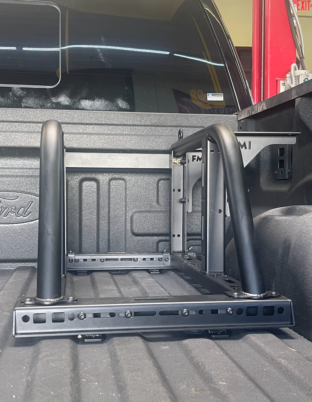Foutz Motorsports Single Tire Carrier Quick Release Modular Bed Organizer