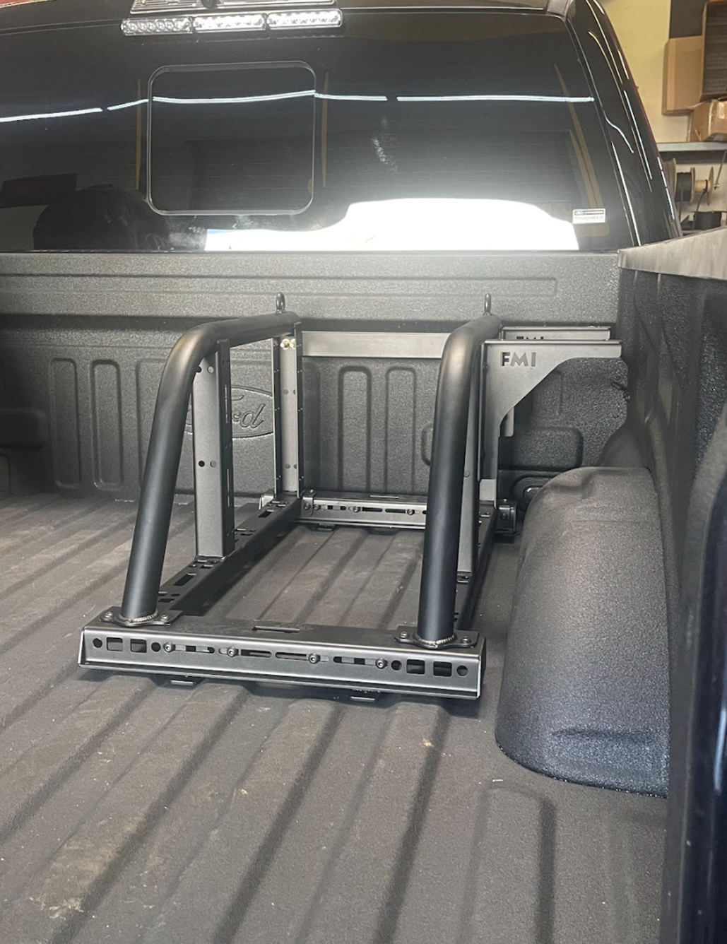 Foutz Motorsports Single Tire Carrier Quick Release Modular Bed Organizer