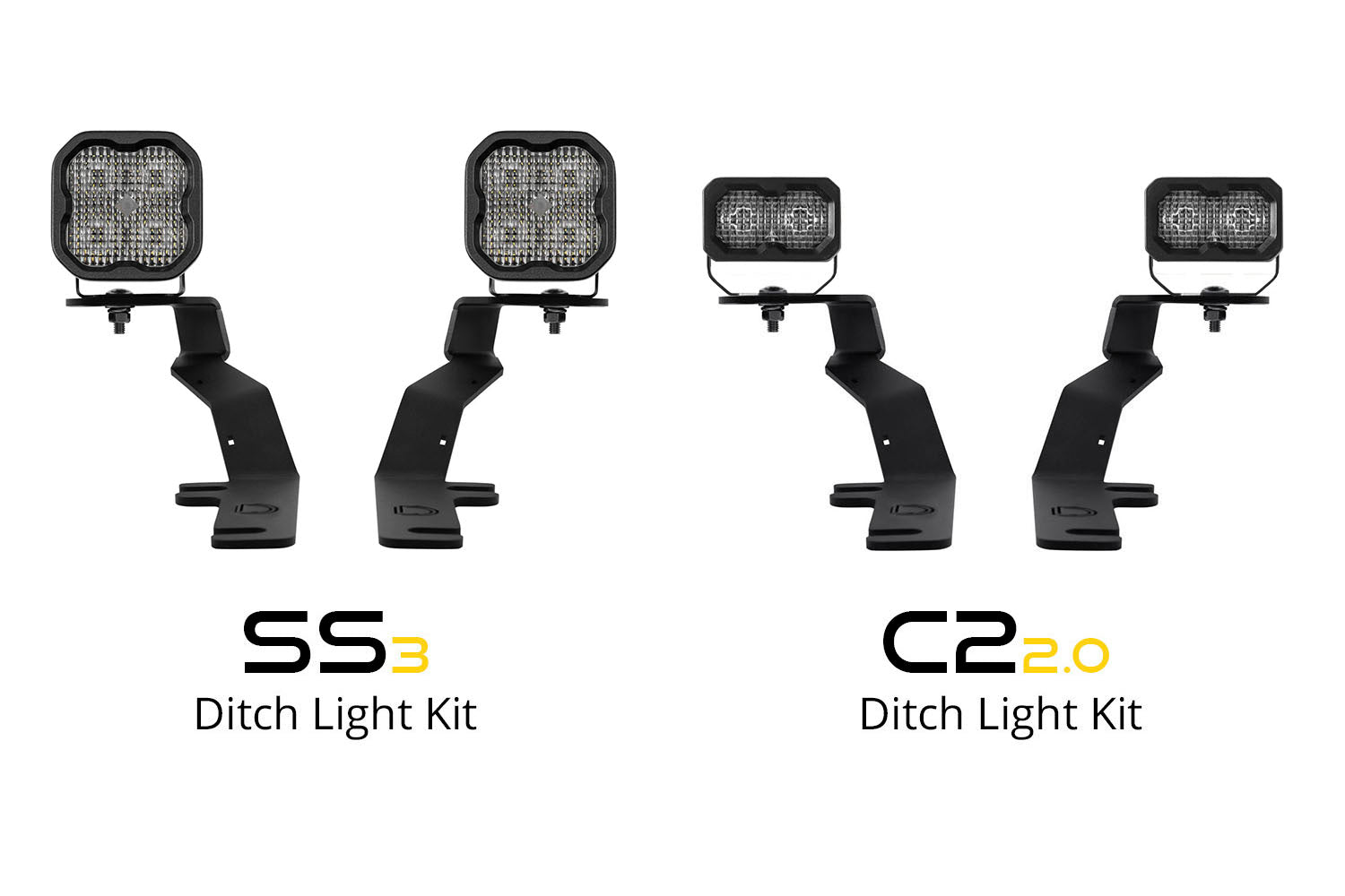 Diode Dynamics SS3 LED Ditch Light Kit for 2015-2020 Ford F-150/Raptor Pro Yellow Combo