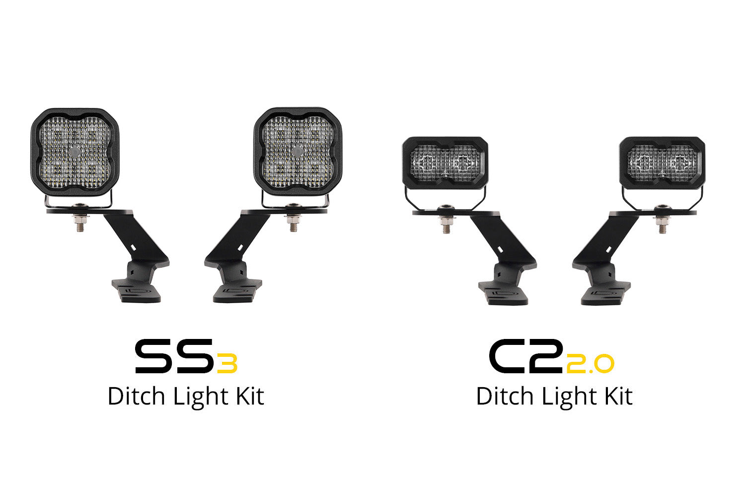 Diode Dynamics SS3 LED Ditch Light Kit for 2019-2021 Ford Ranger Sport White Combo