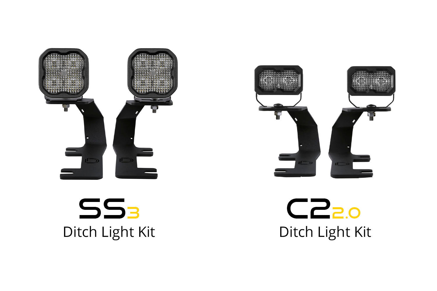 Diode Dynamics SS3 LED Ditch Light Kit for 2014-2019 Silverado/Sierra Sport Yellow Combo