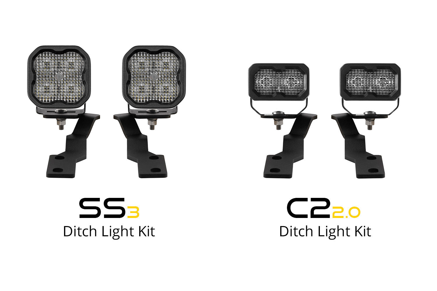 Diode Dynamics SS3 LED Ditch Light Kit for 2016-2023 Toyota Tacoma Pro White Combo