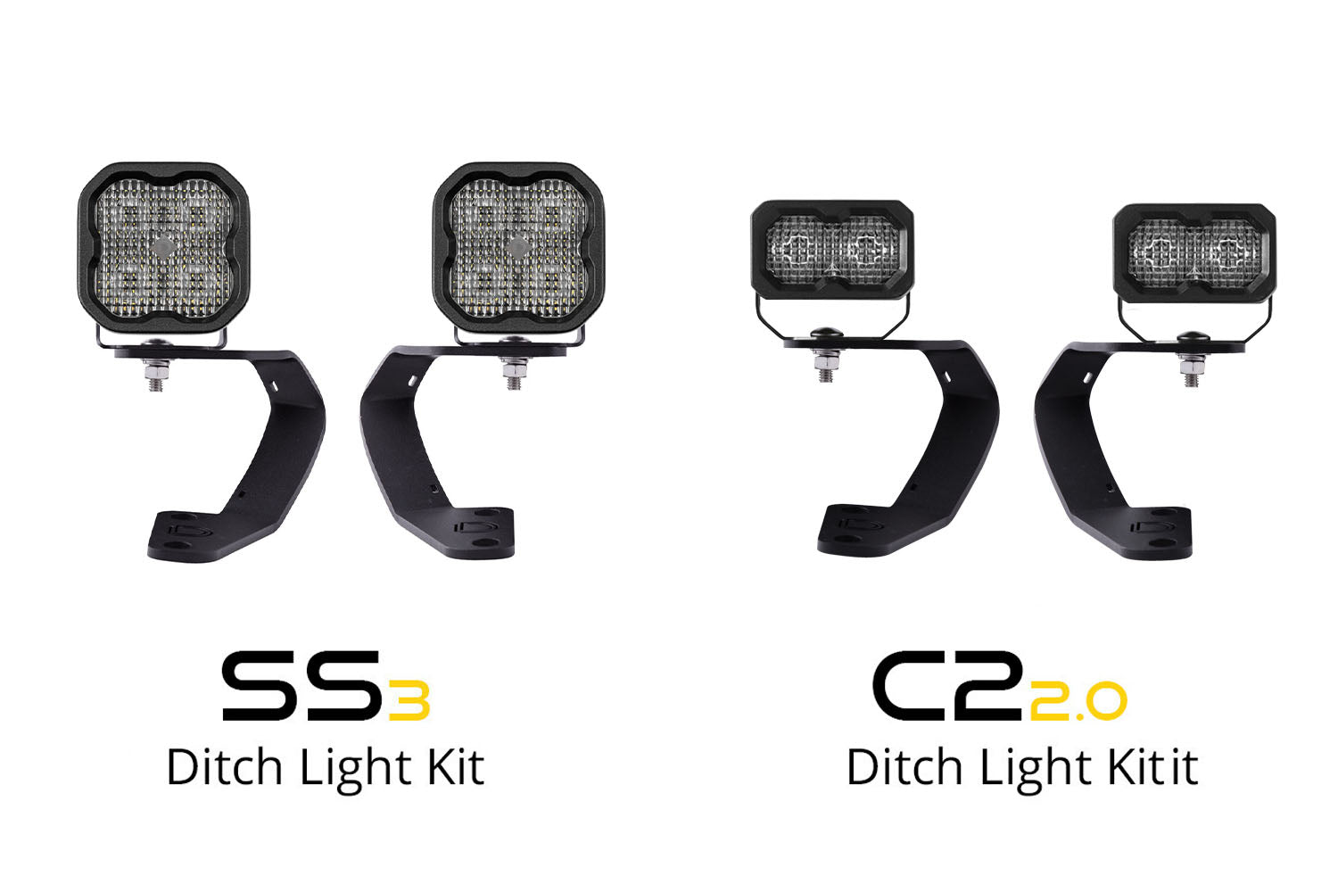Diode Dynamics SS3 LED Ditch Light Kit for 2010-2024 Toyota 4Runner Pro Yellow Combo