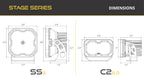 Diode Dynamics C2 2.0 LED Ditch Light Kit for 2021+ Ford Bronco Sport Sport White Combo/Driving