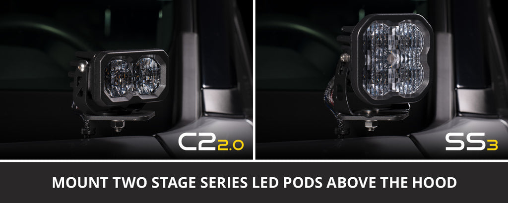 Diode Dynamics SS3 LED Ditch Light Kit for Toyota Tacoma/4Runner Pro Yellow Combo
