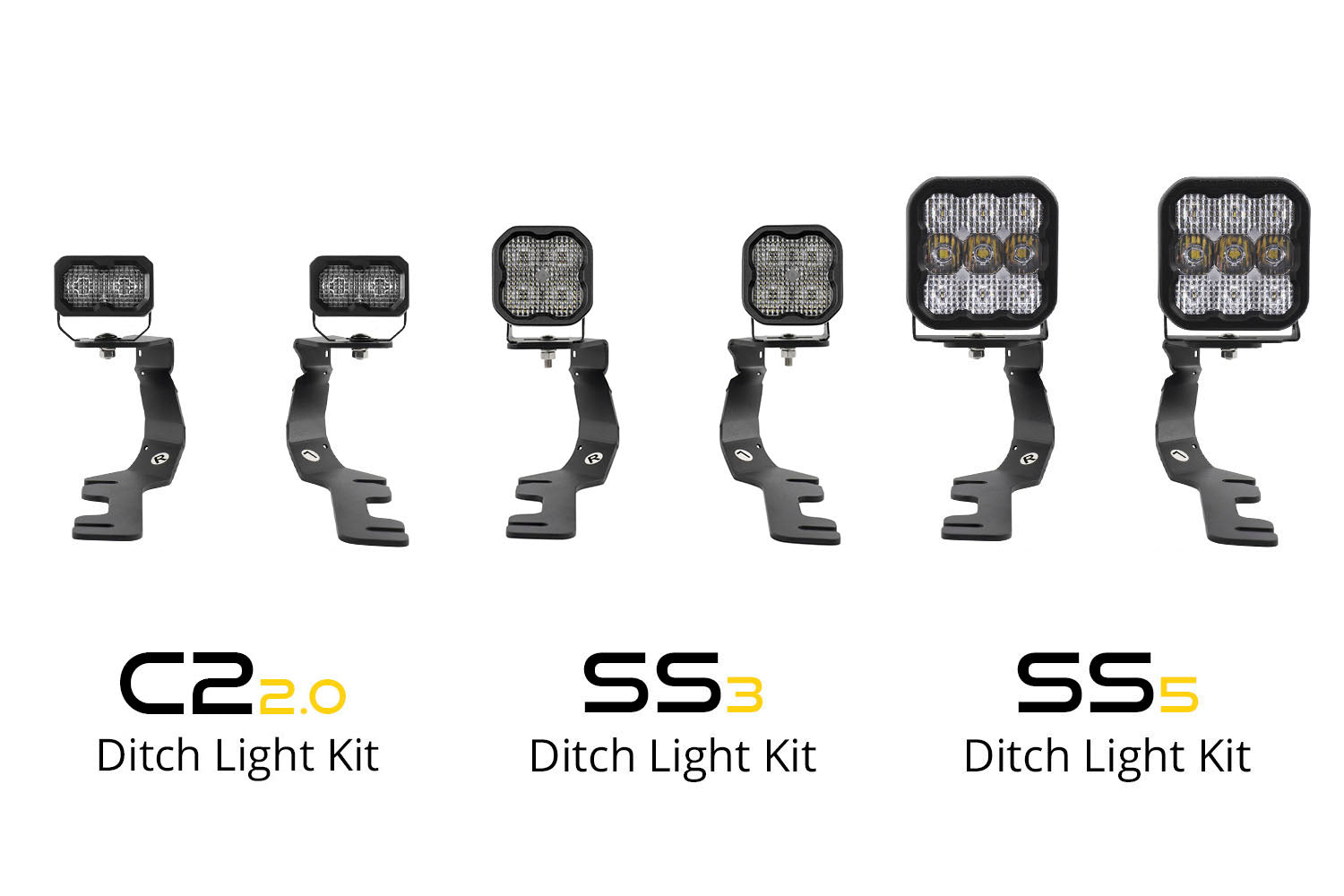 Diode Dynamics Stage Series Ditch Light Kit for 2019-2024 Ram SS3 Pro Yellow Combo