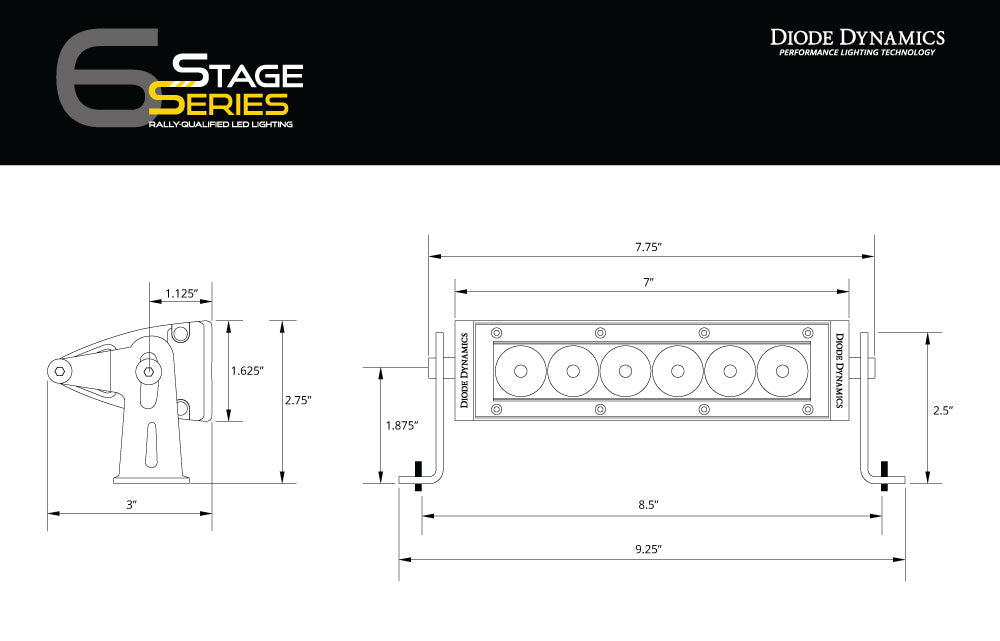 Diode Dynamics Fog Lightbar Bracket Kit for 2017-2020 Ford Raptor (pair)
