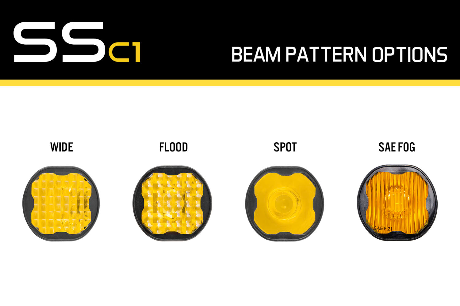 Diode Dynamics SSC1 Lens Flood Yellow