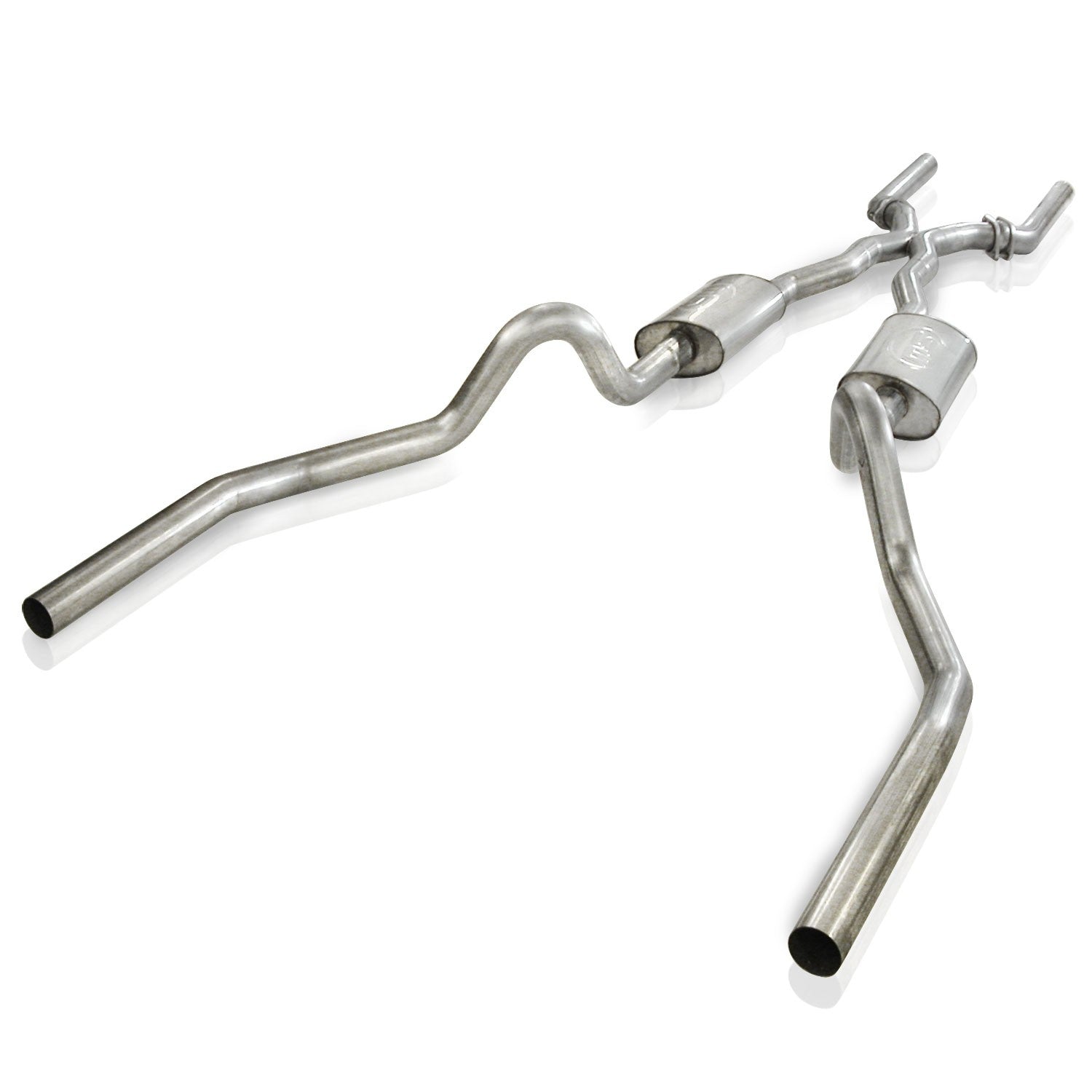 Stainless Works 3" Catback Dual Chambered Mufflers X-Pipe Performance Connect - Apollo Off-Road