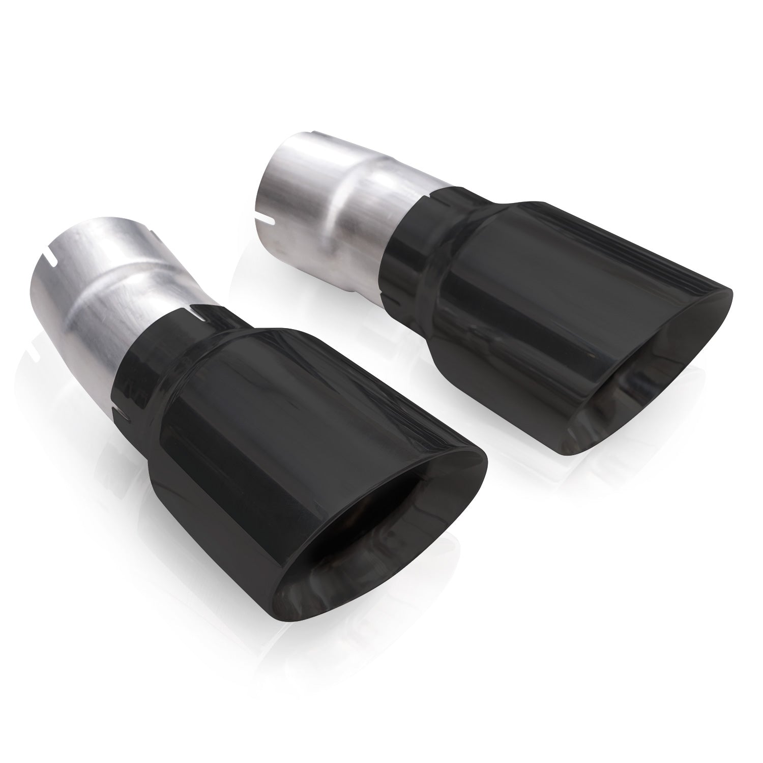 Stainless Works 4? Double Wall Slash-Cut Black Tip Kit - Apollo Off-Road