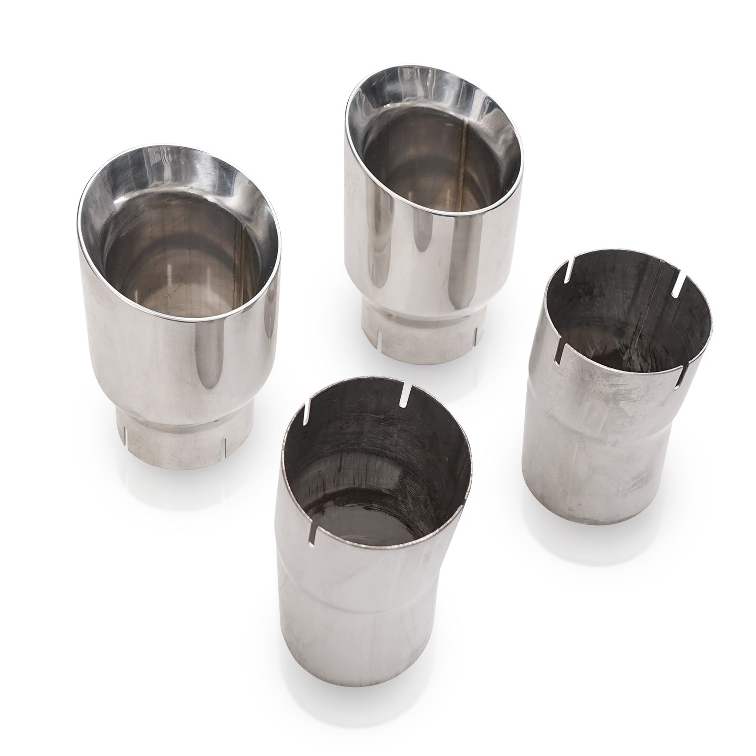 Stainless Works 4? Double Wall Slash-Cut Polished Tip Kit - Apollo Off-Road