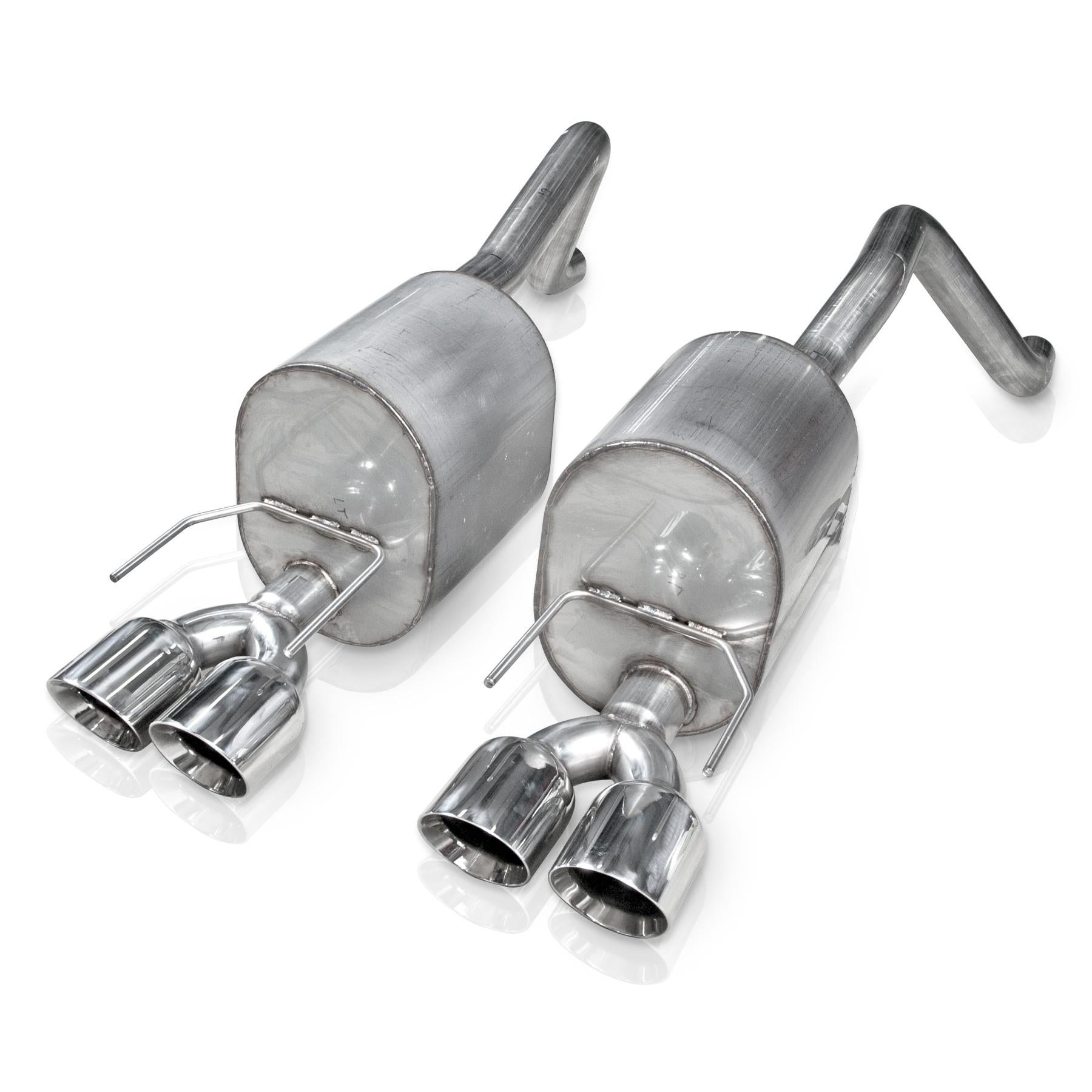Stainless Works Axleback Dual Turbo Chambered Mufflers Factory Connect - Apollo Off-Road