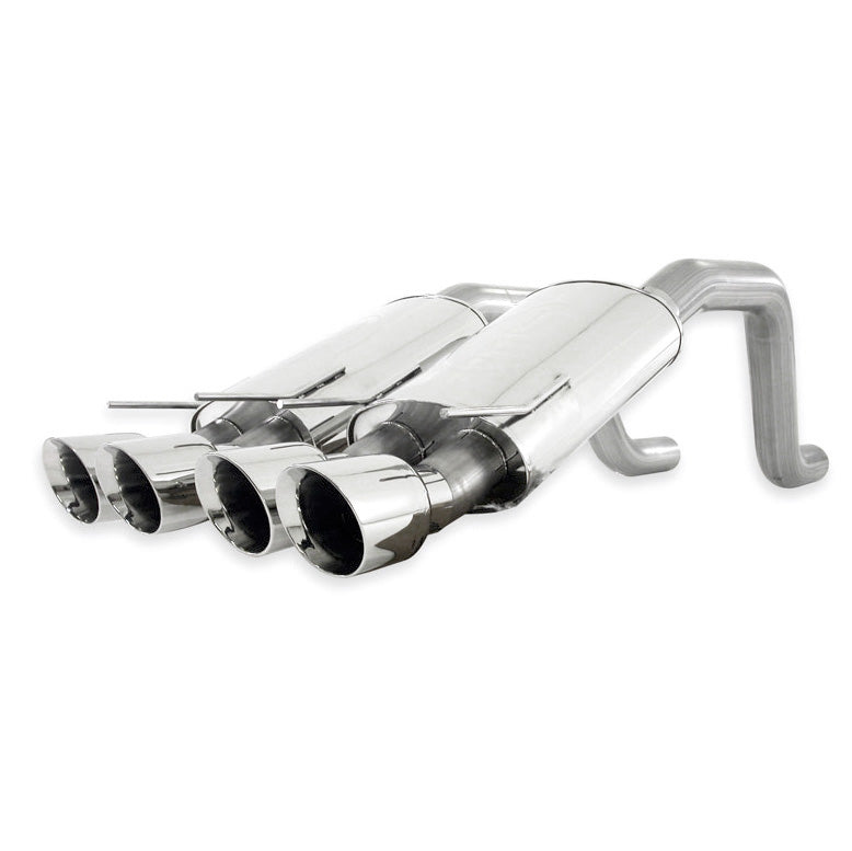 Stainless Works Axleback Dual Turbo Chambered Mufflers Quad Tips Factory Connect - Apollo Off-Road