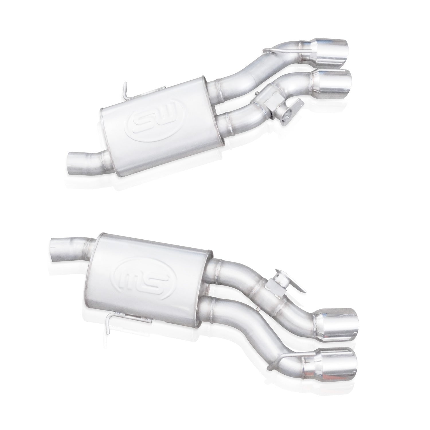 Stainless Works Axleback Dual Turbo Custom Mufflers Factory Connect - Apollo Off-Road