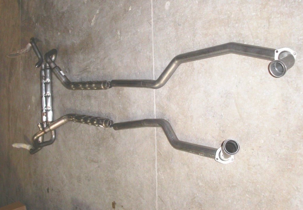Stainless Works BBC Aluminized Catback Chambered Rounds Fits Factory Manifolds - Apollo Off-Road