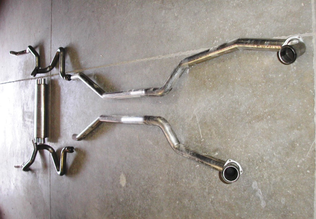 Stainless Works BBC Catback Transverse Muffler Fits Factory Manifolds - Apollo Off-Road