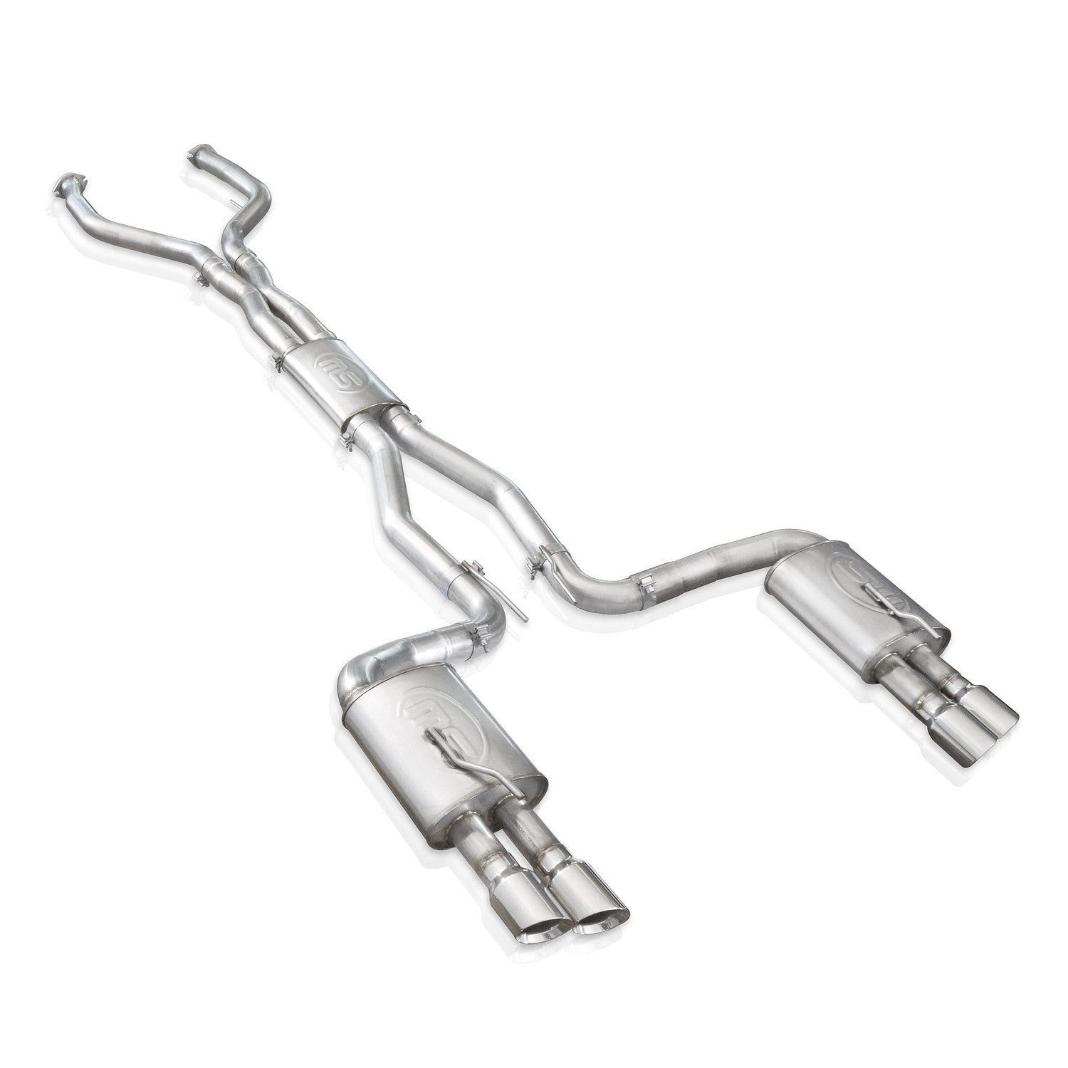 Stainless Works Catback Dual Turbo Chambered Mufflers Factory Connect - Apollo Off-Road