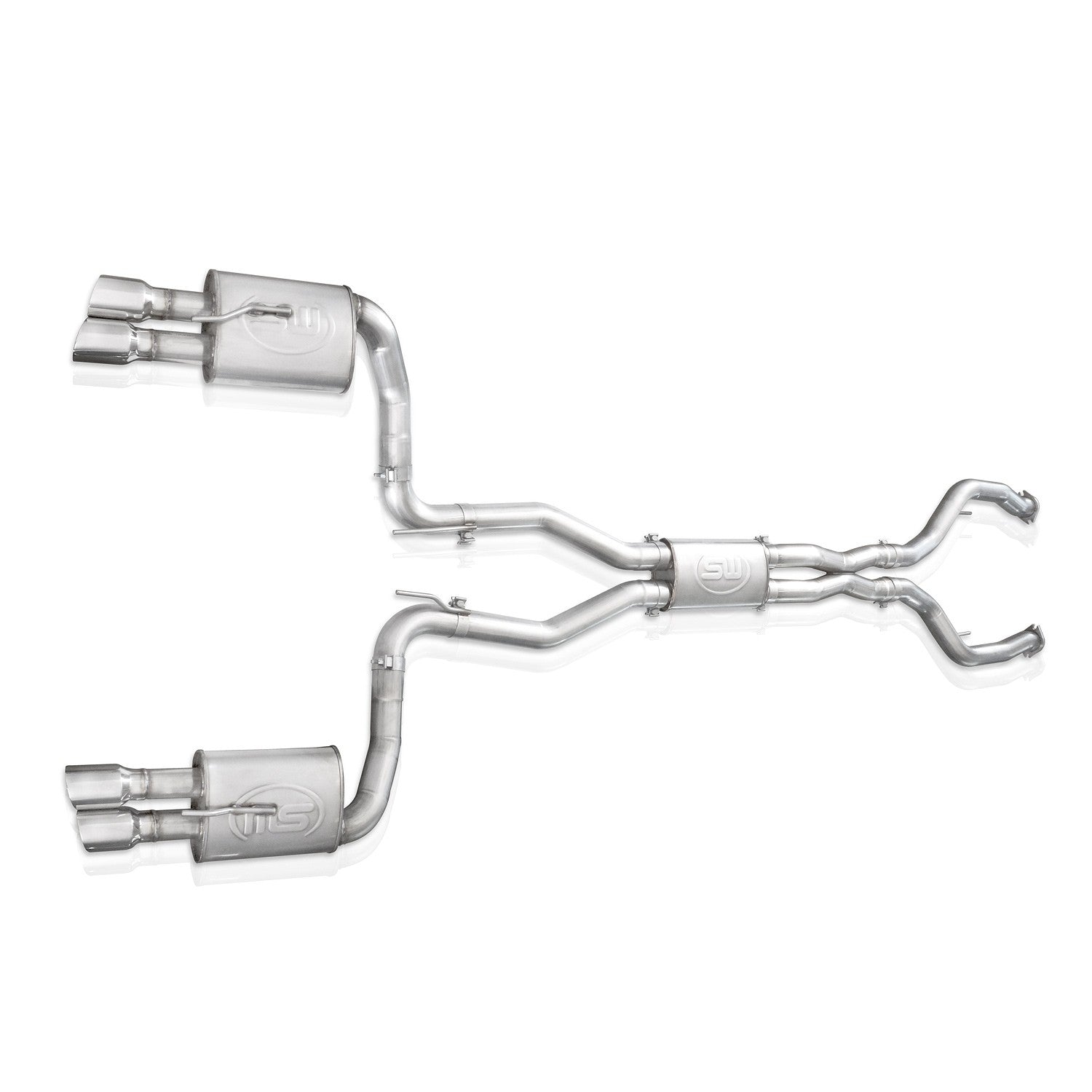 Stainless Works Catback Dual Turbo Chambered Mufflers Factory Connect - Apollo Off-Road
