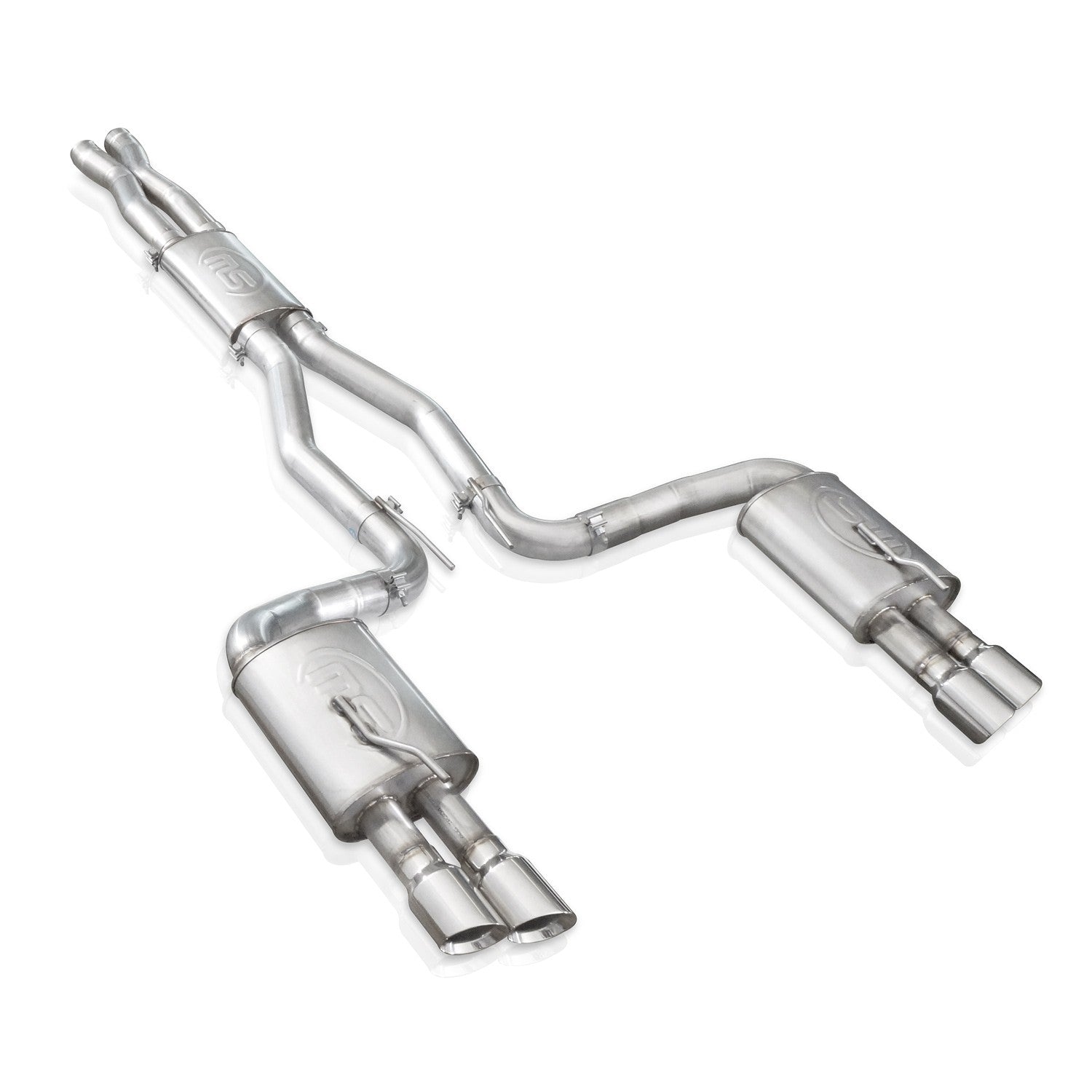 Stainless Works Catback Dual Turbo Chambered Mufflers Performance Connect - Apollo Off-Road
