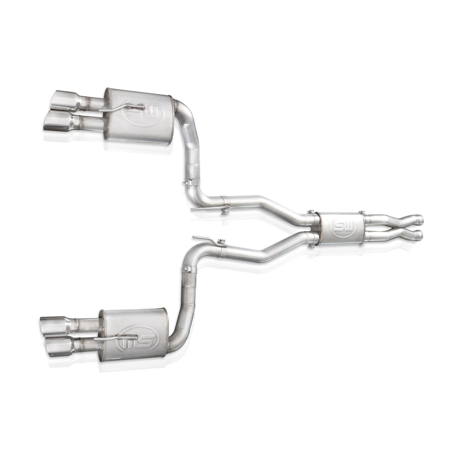Stainless Works Catback Dual Turbo Chambered Mufflers Performance Connect - Apollo Off-Road