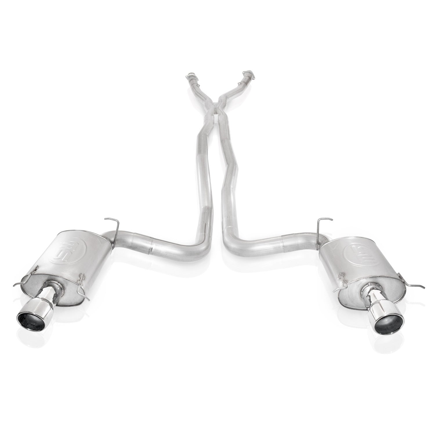 Stainless Works Catback Dual Turbo Chambered Mufflers X-Pipe Factory Connect - Apollo Off-Road