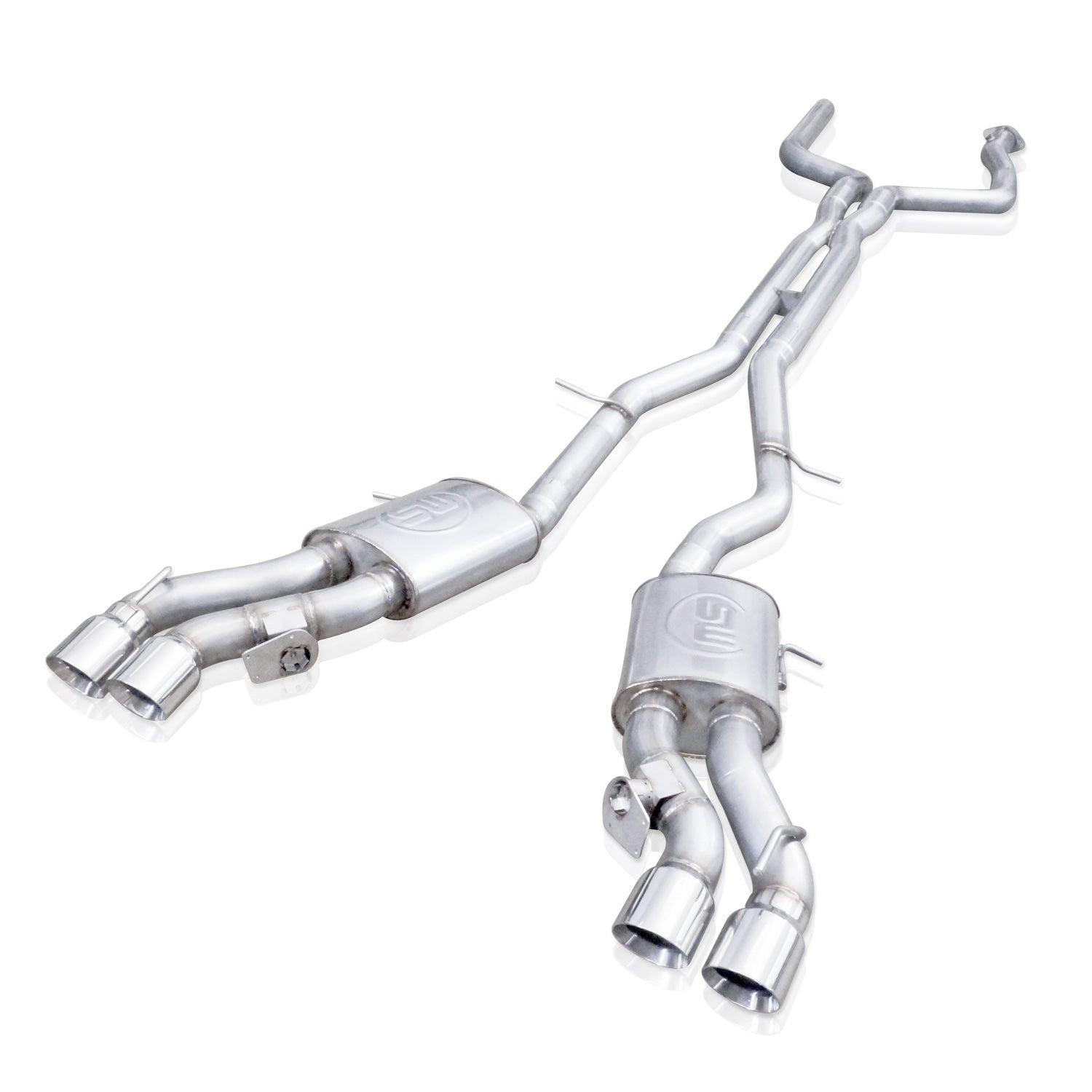 Stainless Works Catback Dual Turbo Custom Mufflers Factory Connect - Apollo Off-Road