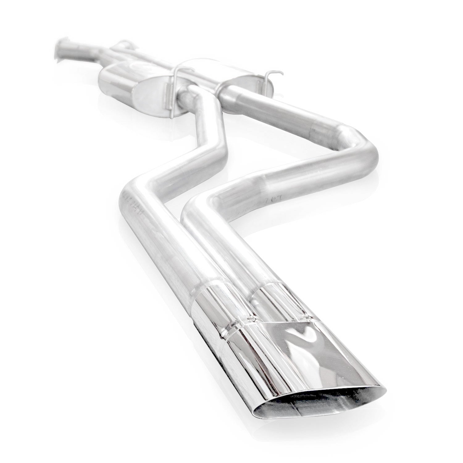 Stainless Works Catback Dual Turbo Mufflers Dual Slash-Cut Tips Factory Connect - Apollo Off-Road