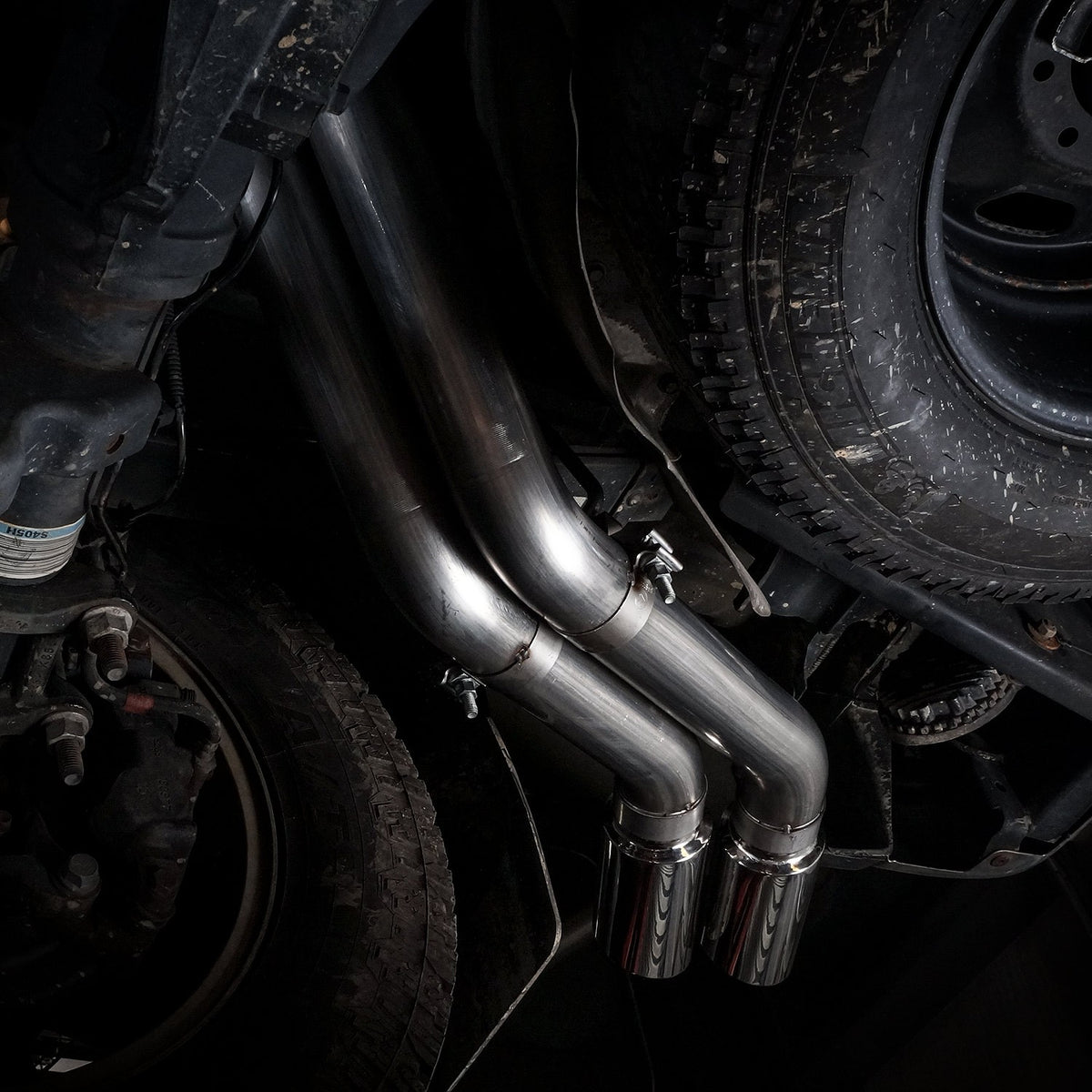 Stainless Works Catback Dual Turbo S-Tube Mufflers Factory & Performance Connect - Apollo Off-Road