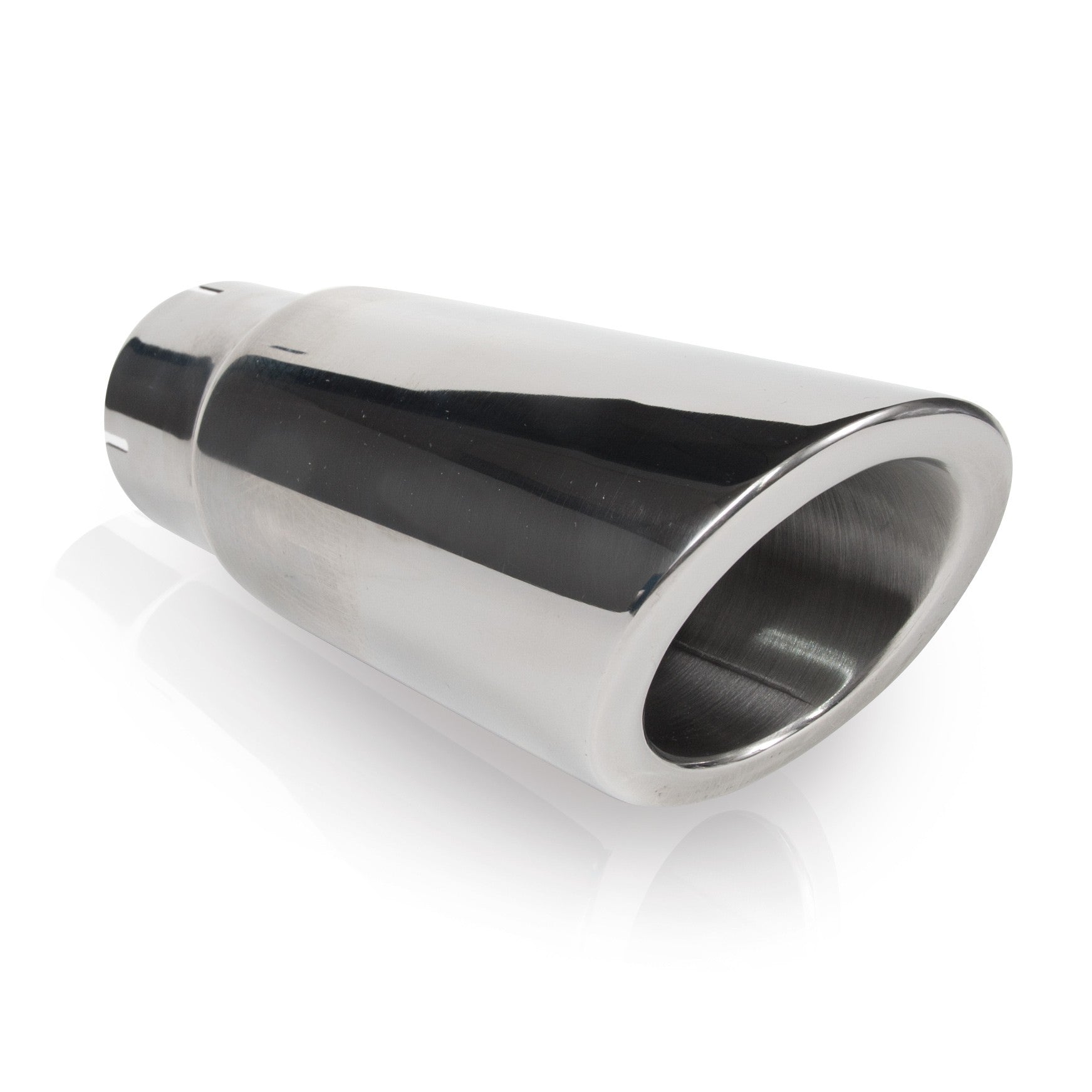 Stainless Works Double Wall Slash Cut Tip 3-1/2" Body 9" Length 3" Inlet - Apollo Off-Road