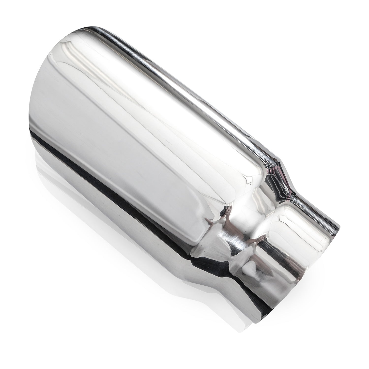 Stainless Works Double Wall Slash Cut Tip 4" Body 8" Length 3" Inlet - Apollo Off-Road