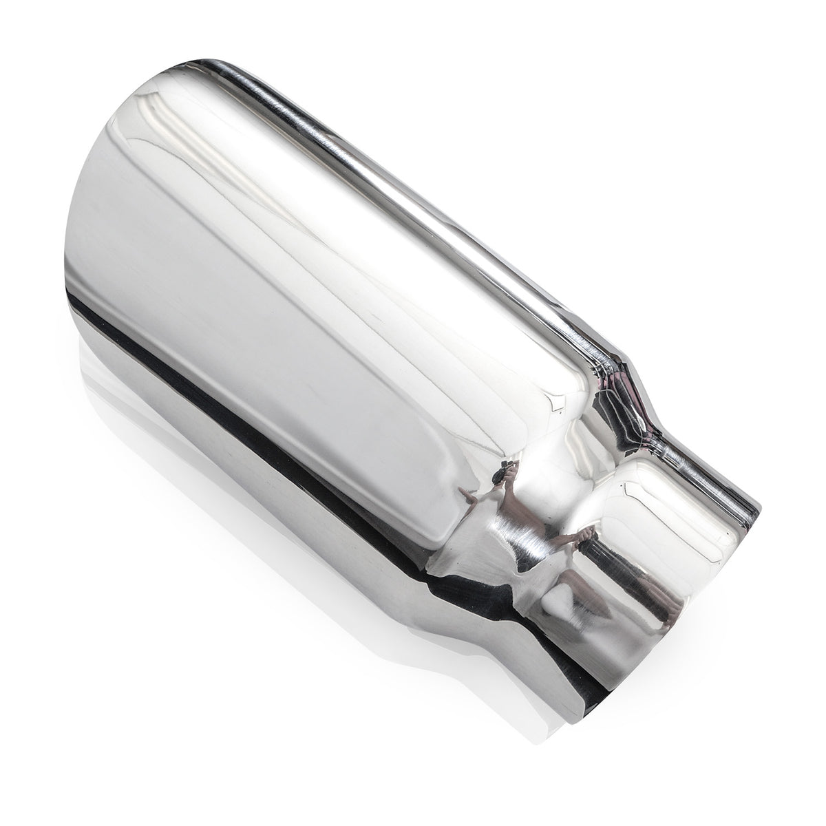 Stainless Works Double Wall Slash Cut Tip 4" Body 8" Length 3" Inlet - Apollo Off-Road