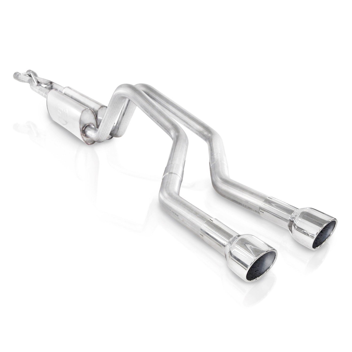 Stainless Works Dual Turbo S-Tube Mufflers Center Exit X-Pipe Factory Connect - Apollo Off-Road