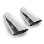 Stainless Works Flat Oval Tips 2-1/2" Inlet - Apollo Off-Road