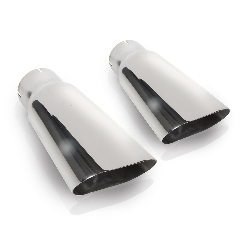 Stainless Works Flat Oval Tips 3" Inlet - Apollo Off-Road