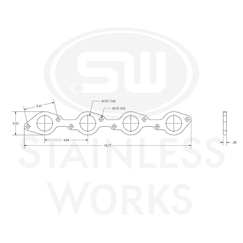 Stainless Works Header Flange BBC 1-3/4" Port - Apollo Off-Road