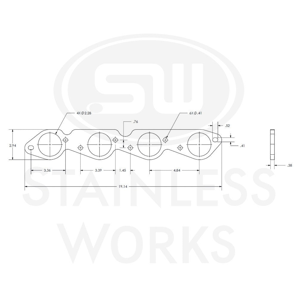 Stainless Works Header Flange BBC 2-1/4" Port - Apollo Off-Road