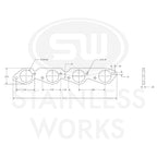 Stainless Works Header Flange BBC 2-1/4" Port - Apollo Off-Road