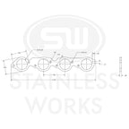Stainless Works Header Flange BBC 2-3/8" Port - Apollo Off-Road