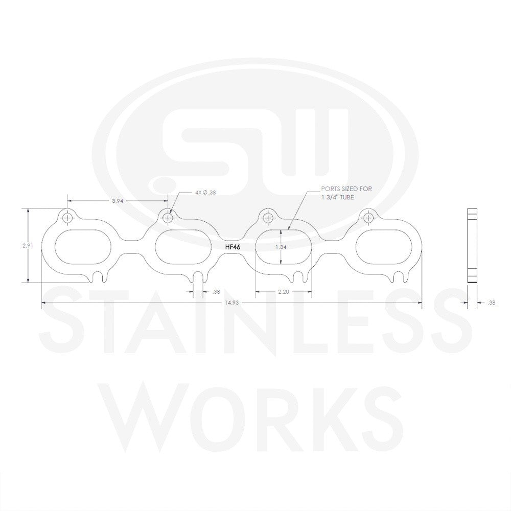 Stainless Works Header Flange Ford 4.6 1-3/4" Port - Apollo Off-Road