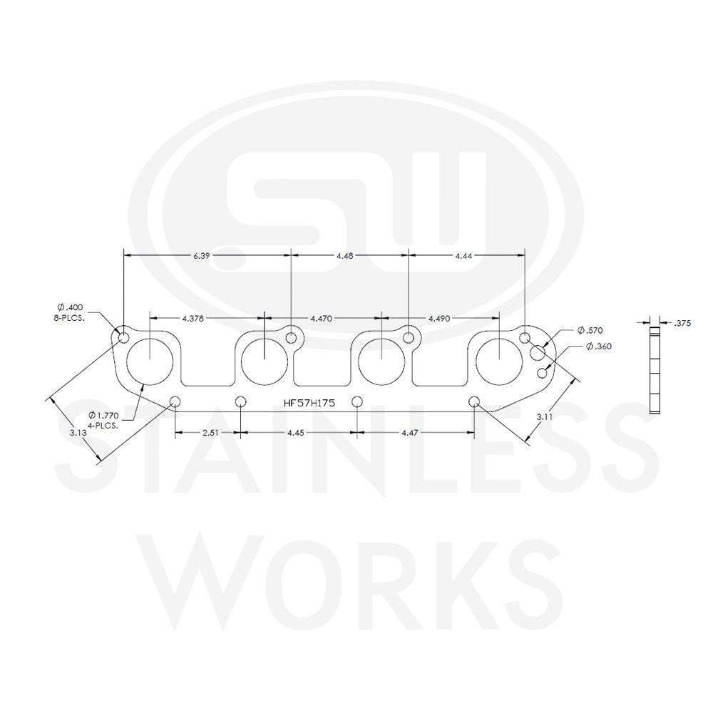 Stainless Works Header Flange Hemi 1-3/4" Port - Apollo Off-Road